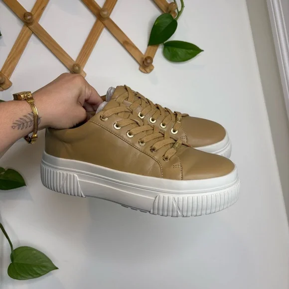 J/SLIDES West Nude Leather Platform Shoes - Picture 3 of 13